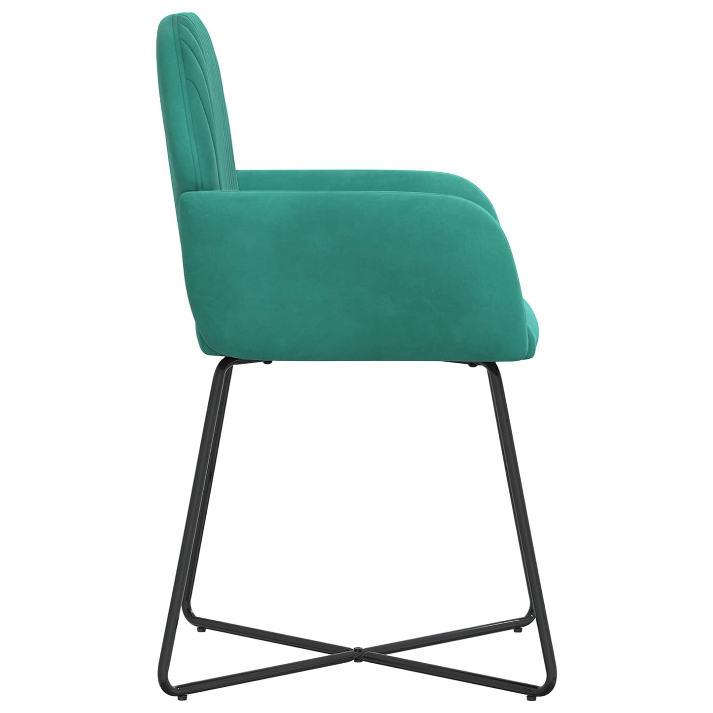 vidaXL Καρέκλες φαγητού 2 pcs Βελούδο Τιρκουάζ 55 x 50 x 84 εκ.