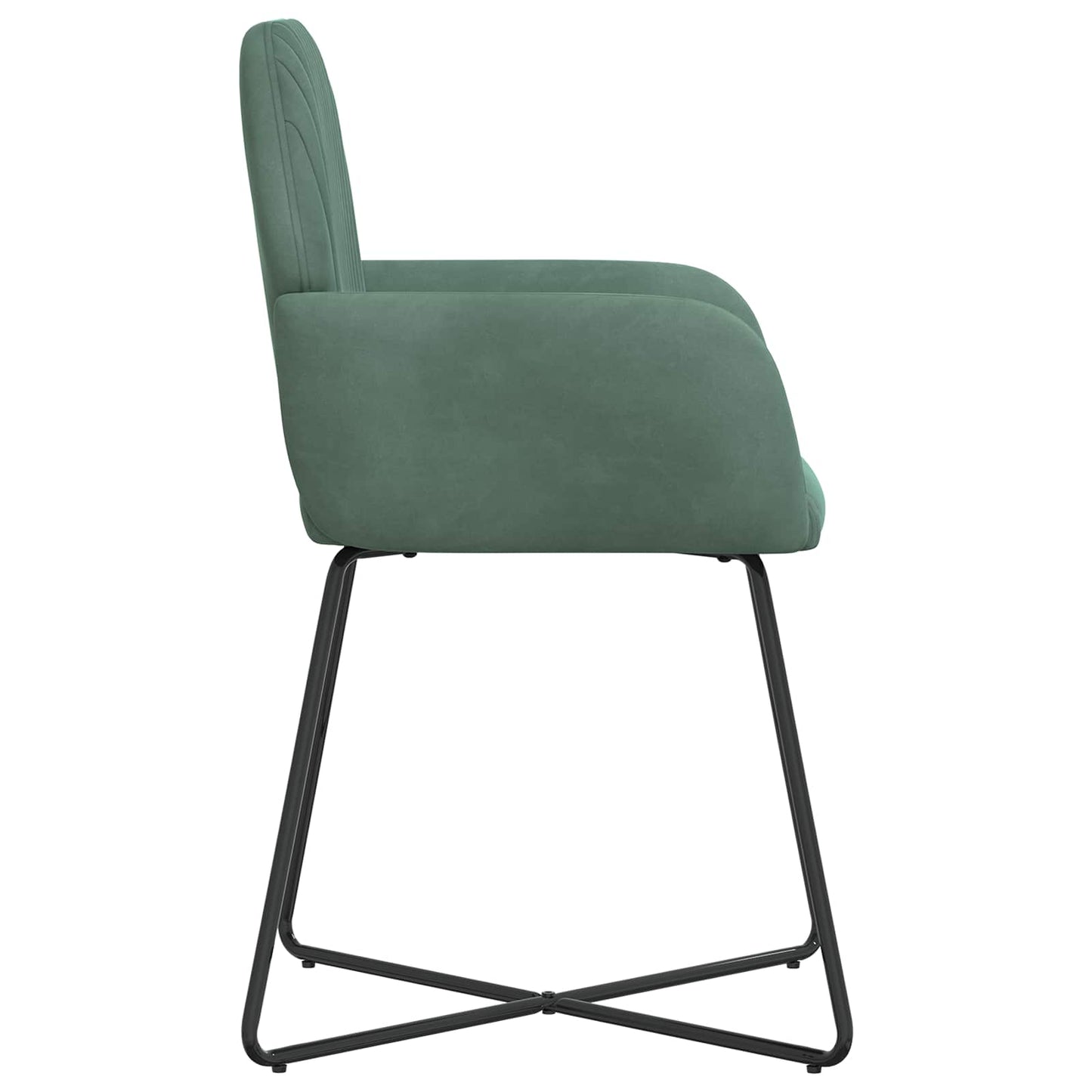 vidaXL Καρέκλες φαγητού 2 pcs Βελούδο Θαλασσί 55 x 50 x 84 εκ.