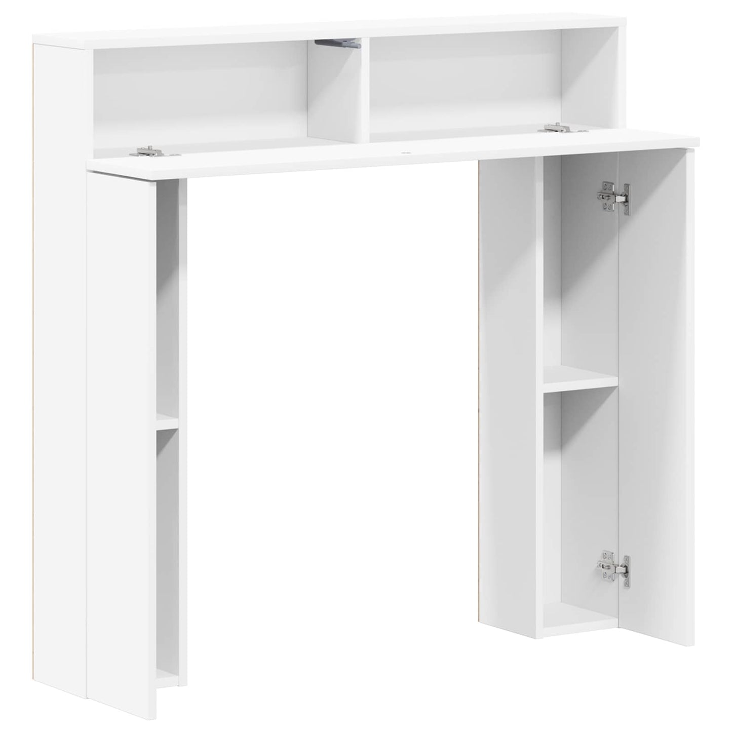 vidaXL Περίβλημα τζακιού Λευκό 102 x 18 x 100,5 εκ Επεξεργασμένο Ξύλο