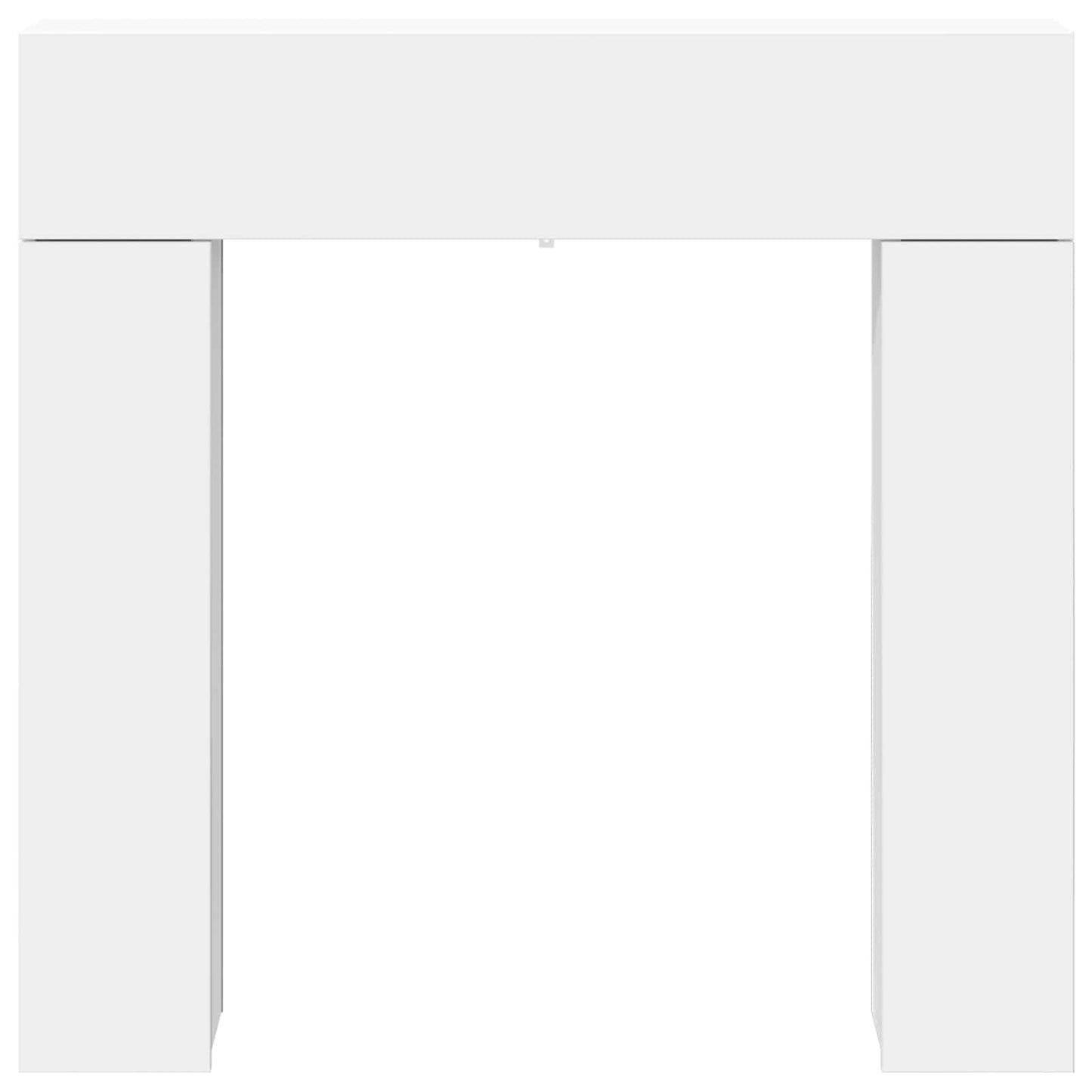 vidaXL Περίβλημα τζακιού Λευκό 102 x 18 x 100,5 εκ Επεξεργασμένο Ξύλο