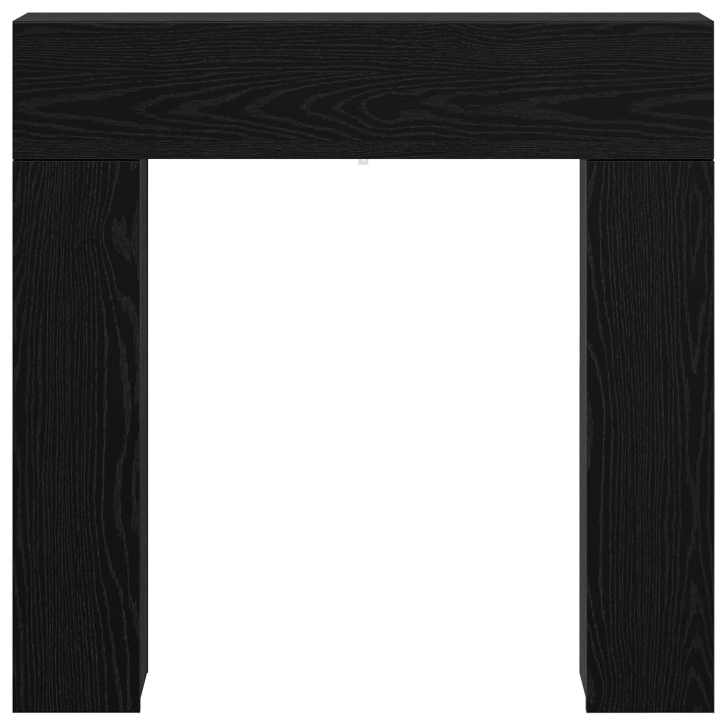 vidaXL Περίβλημα τζακιού Μαύρη Δρυς 102 x 18 x 100,5 εκ