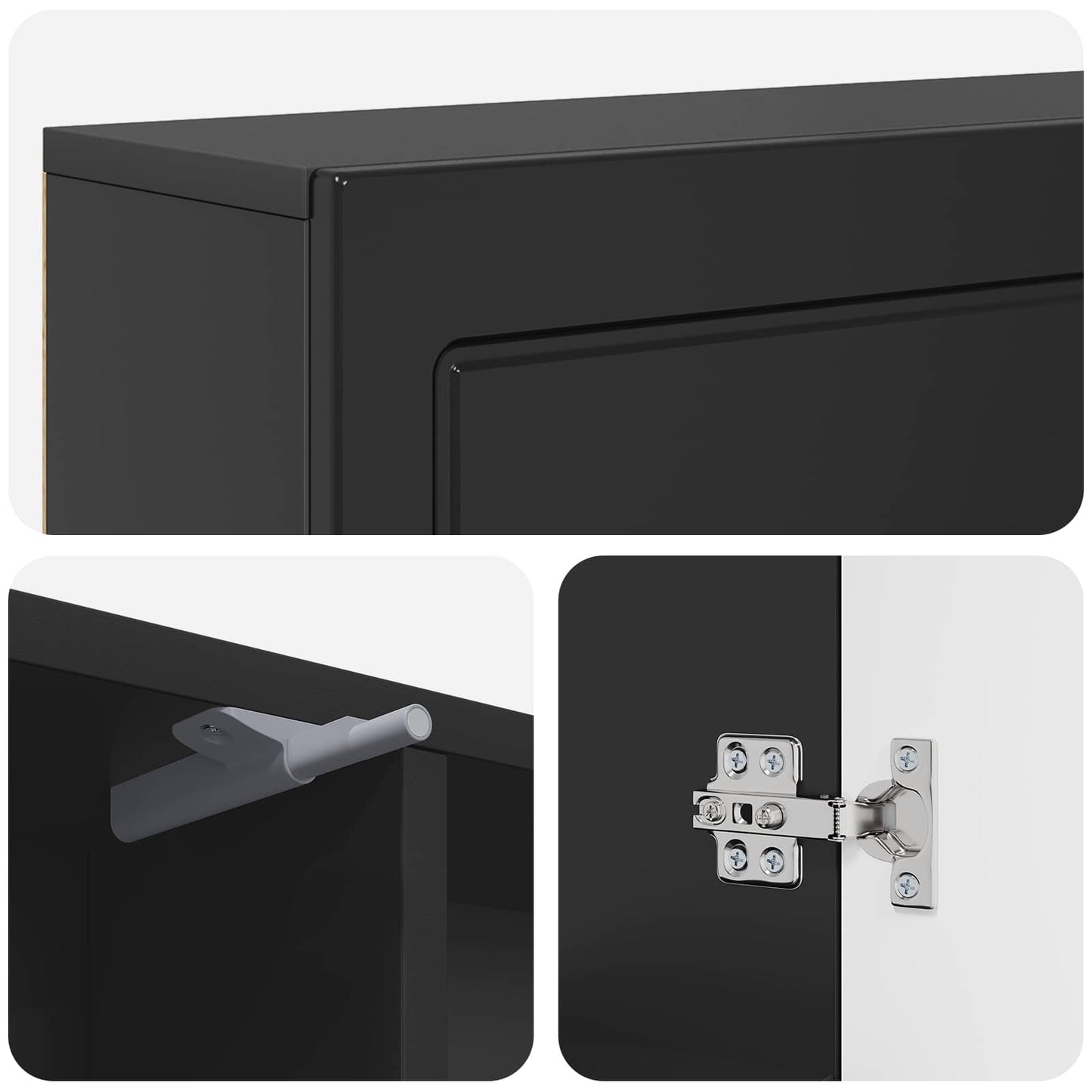 vidaXL Περίβλημα τζακιού Μαύρο 102 x 18 x 100,5 εκ Επεξεργασμένο Ξύλο
