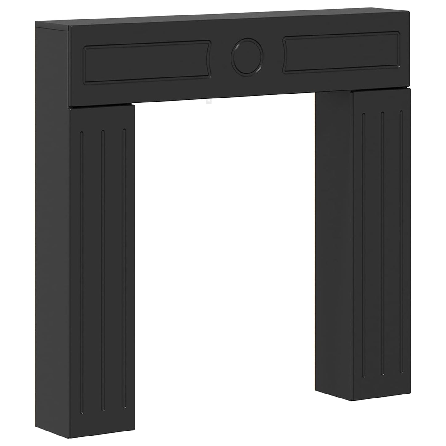 vidaXL Περίβλημα τζακιού Μαύρο 102 x 18 x 100,5 εκ Επεξεργασμένο Ξύλο