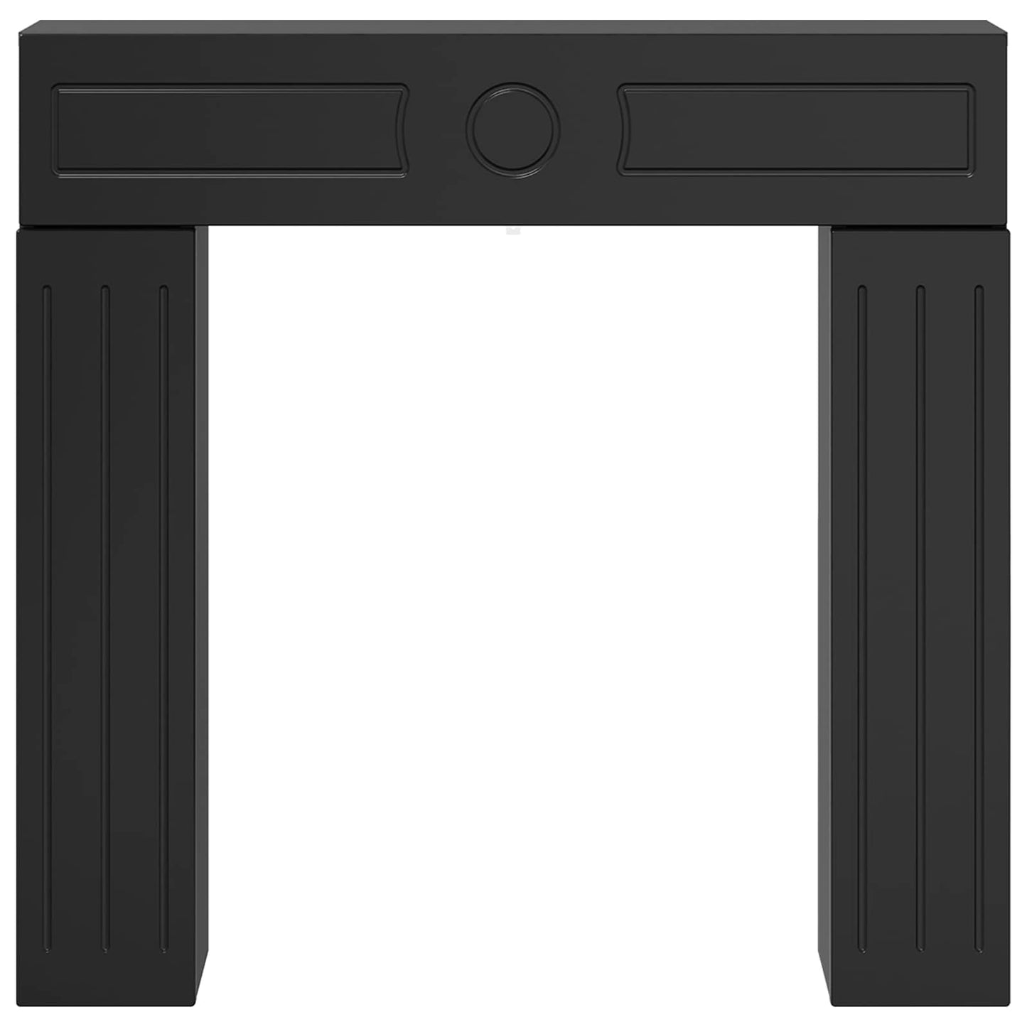vidaXL Περίβλημα τζακιού Μαύρο 102 x 18 x 100,5 εκ Επεξεργασμένο Ξύλο