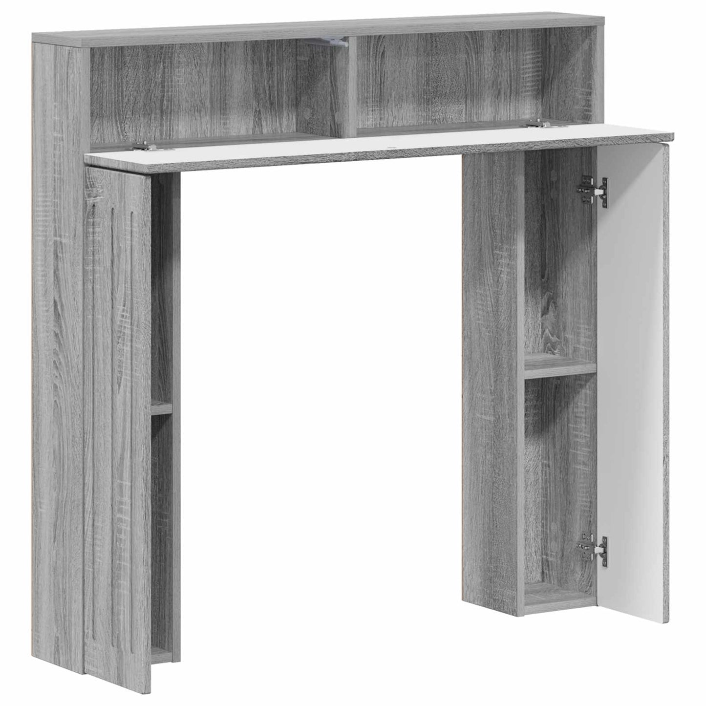 vidaXL Περίβλημα τζακιού Γκρι Sonoma 102 x 18 x 100,5 εκ
