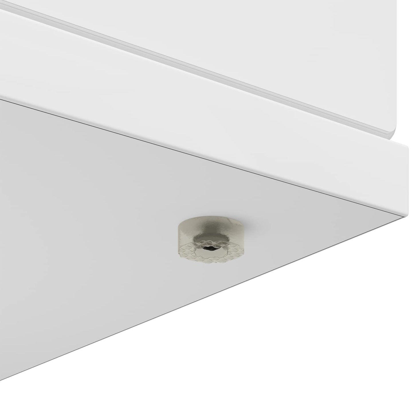 vidaXL Περίβλημα τζακιού Γυαλιστερό Λευκό 100 x 20 x 100 cm