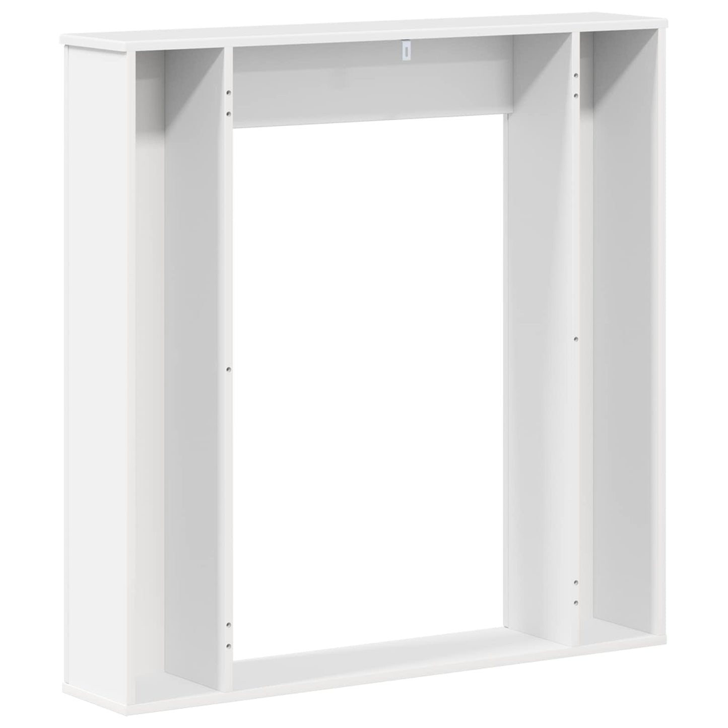 vidaXL Περίβλημα τζακιού Γυαλιστερό Λευκό 100 x 20 x 100 cm