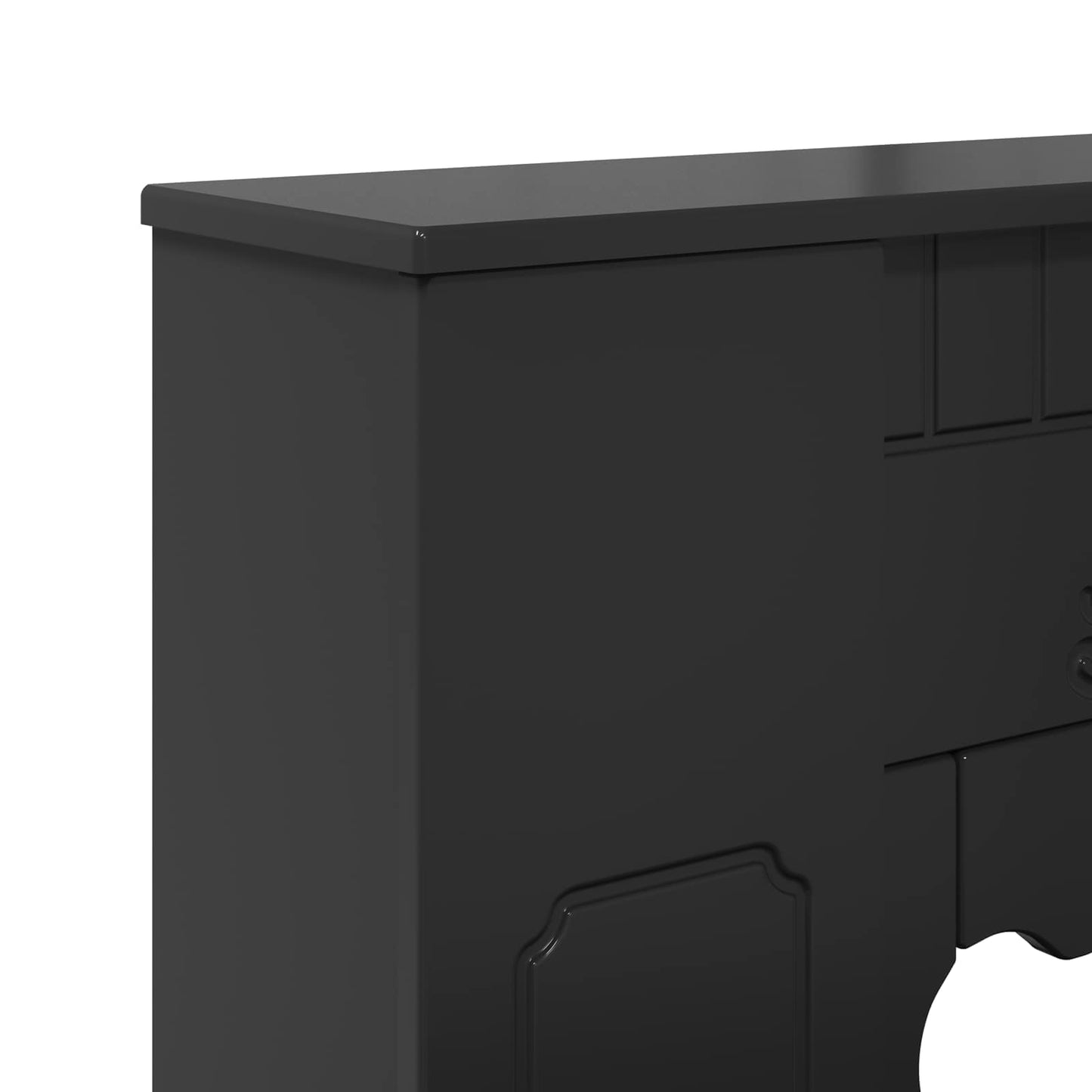 vidaXL Περίβλημα τζακιού Μαύρο 93 x 20 x 89 εκ Επεξεργασμένο Ξύλο