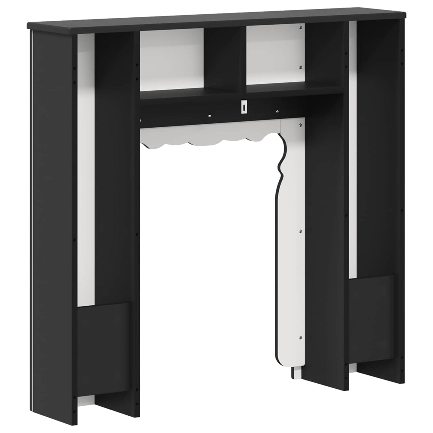 vidaXL Περίβλημα τζακιού Μαύρο 93 x 20 x 89 εκ Επεξεργασμένο Ξύλο