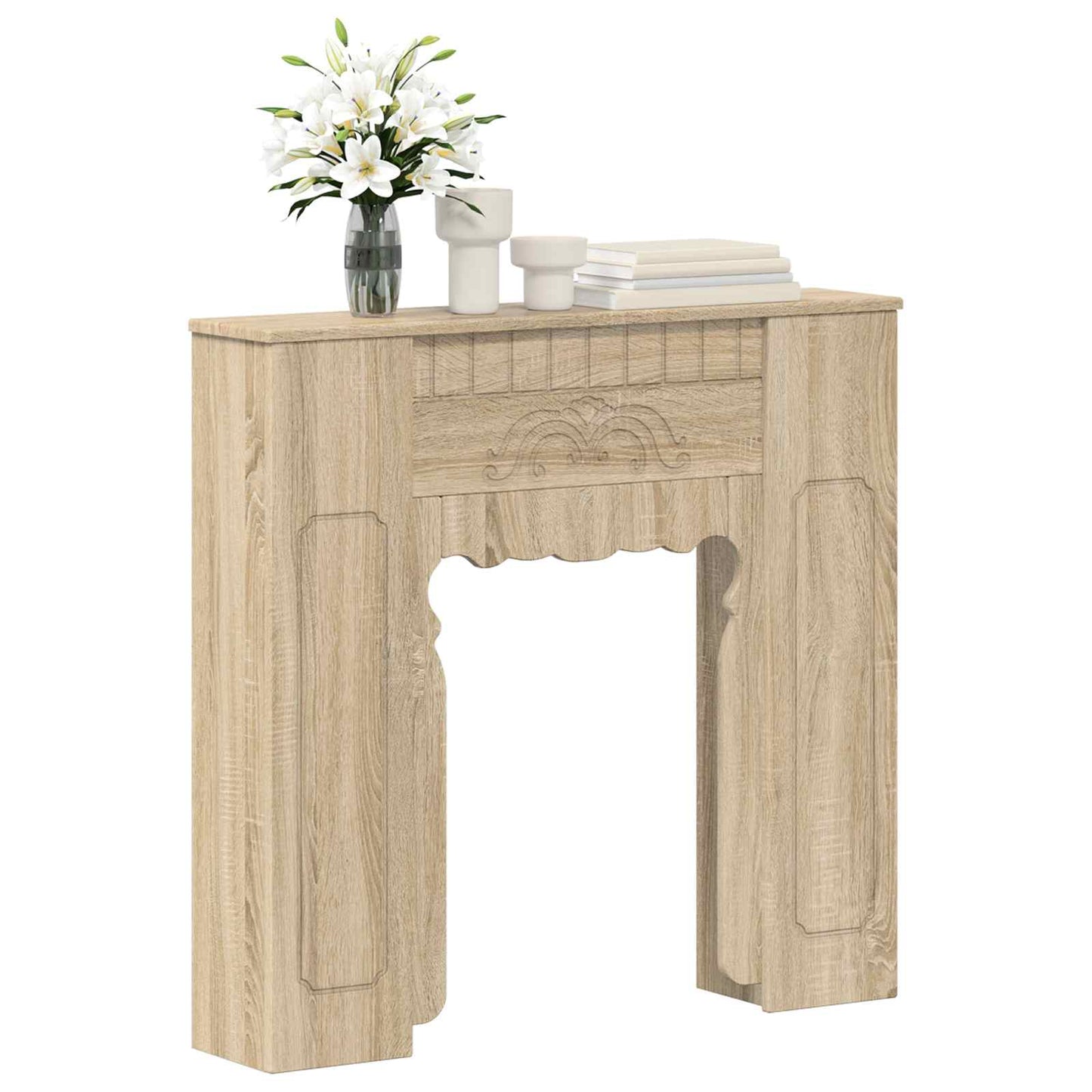 vidaXL Περίβλημα τζακιού Sonoma Δρυς 93 x 20 x 89 εκ