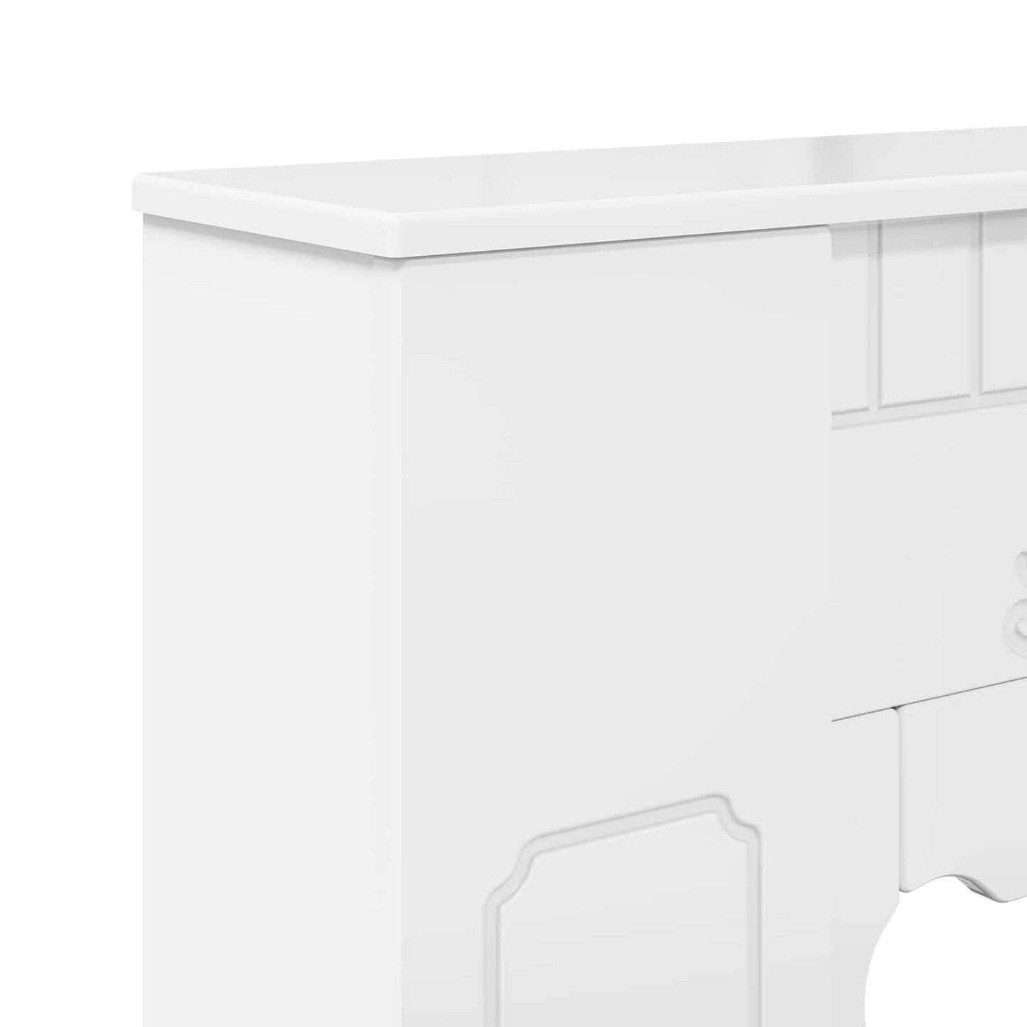 vidaXL Περίβλημα τζακιού Γυαλιστερό Λευκό 93 x 20 x 89 εκ