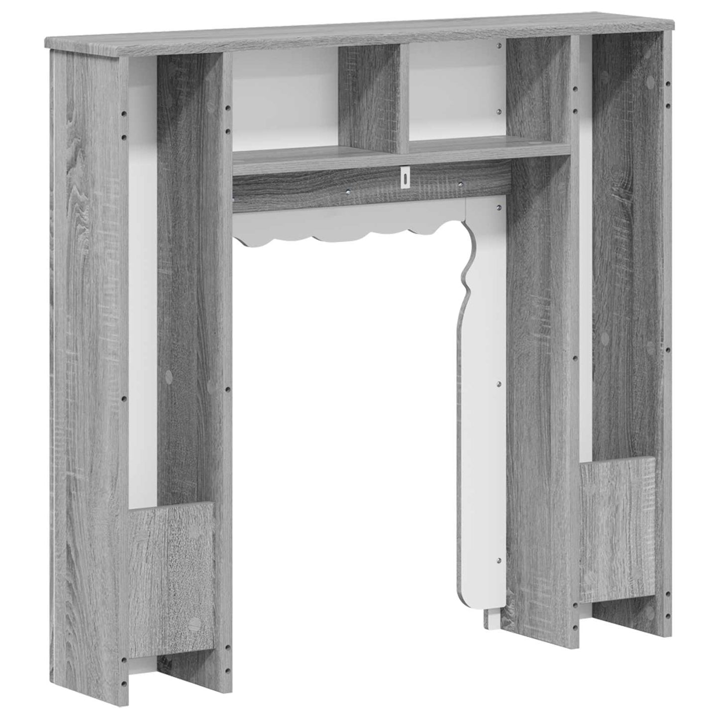vidaXL Περίβλημα τζακιού Γκρι Sonoma 93 x 20 x 89 εκ