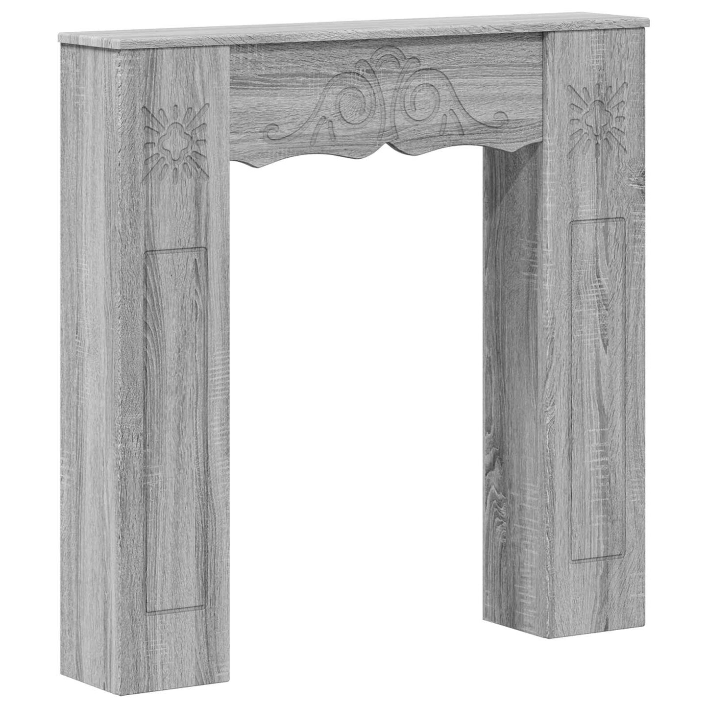 vidaXL Περίβλημα τζακιού Γκρι Sonoma 102 x 20 x 102 εκ