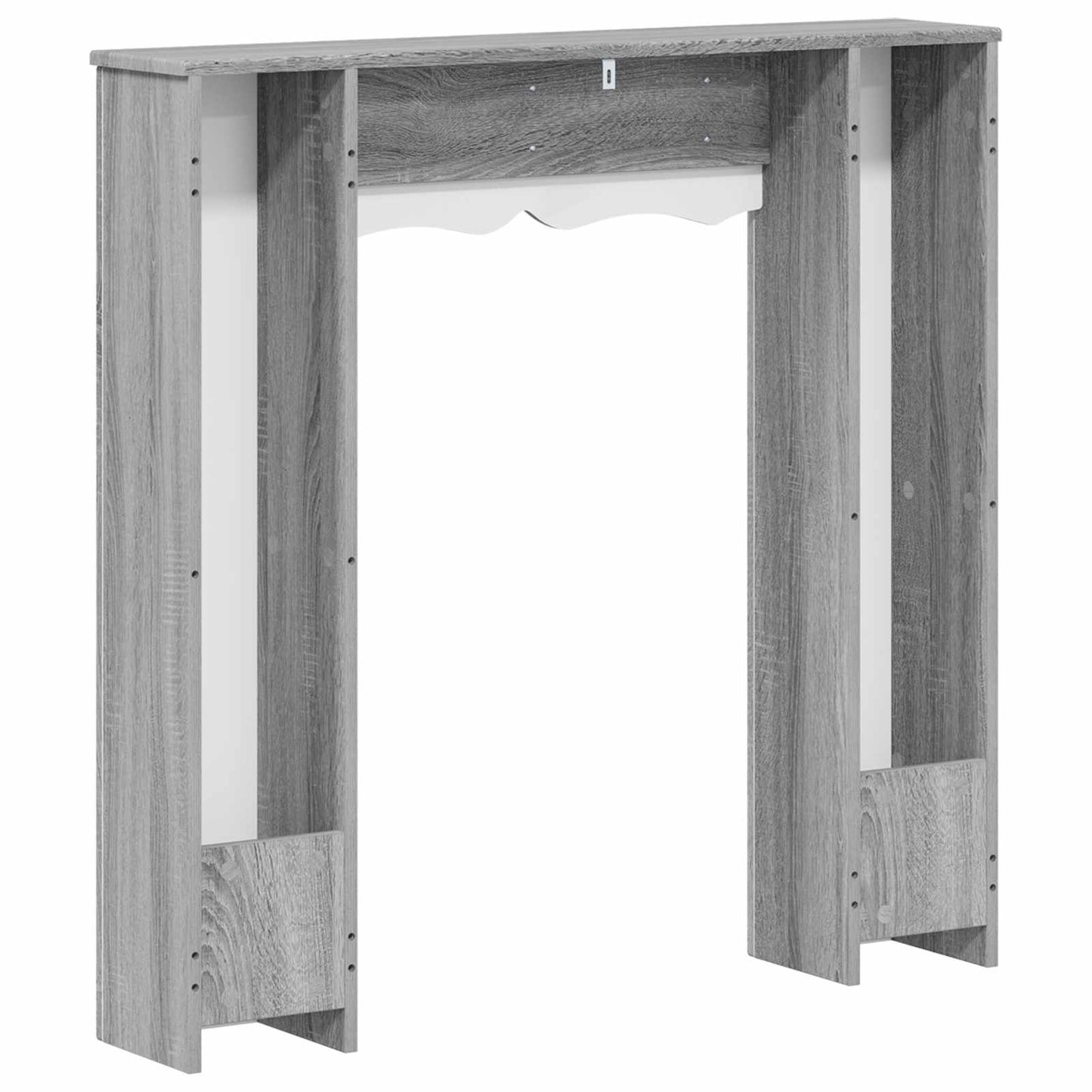 vidaXL Περίβλημα τζακιού Γκρι Sonoma 102 x 20 x 102 εκ