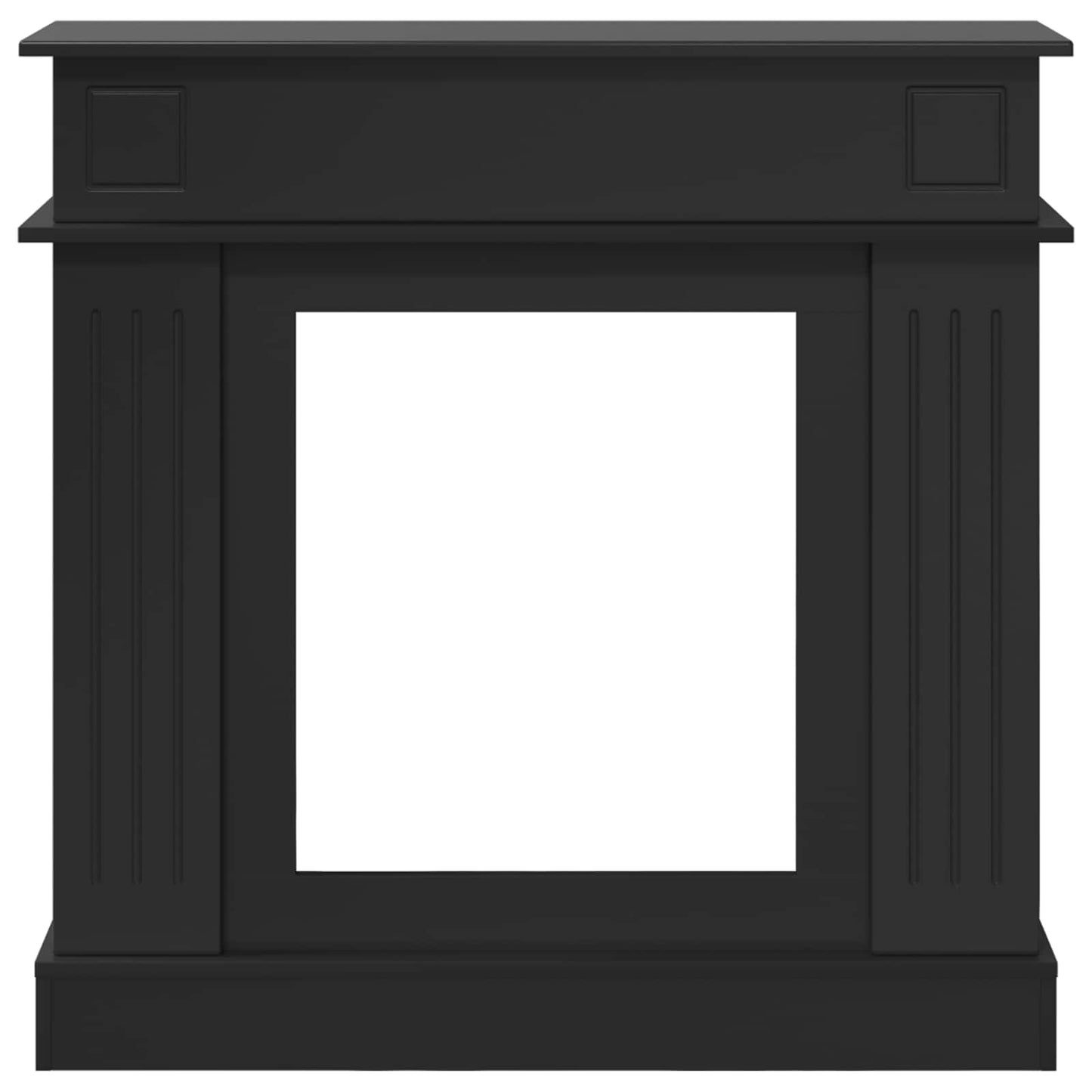 vidaXL Περίβλημα τζακιού Μαύρο 102 x 26 x 100 εκ Επεξεργασμένο Ξύλο