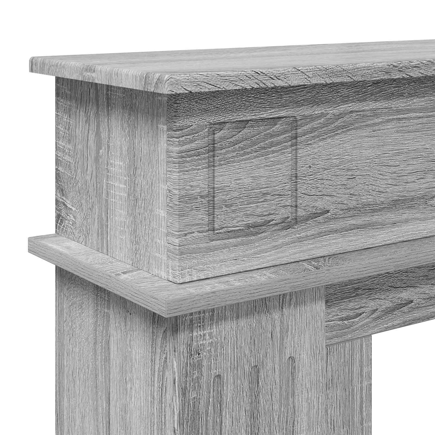 vidaXL Περίβλημα τζακιού Γκρι Sonoma 102 x 26 x 100 εκ