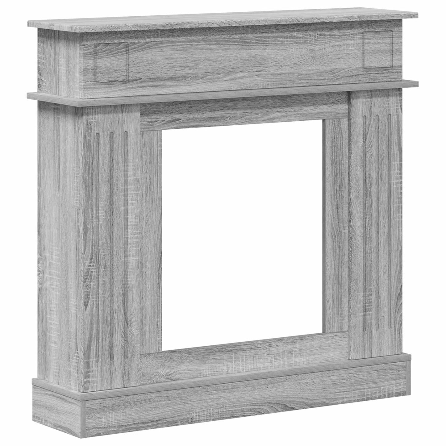 vidaXL Περίβλημα τζακιού Γκρι Sonoma 102 x 26 x 100 εκ