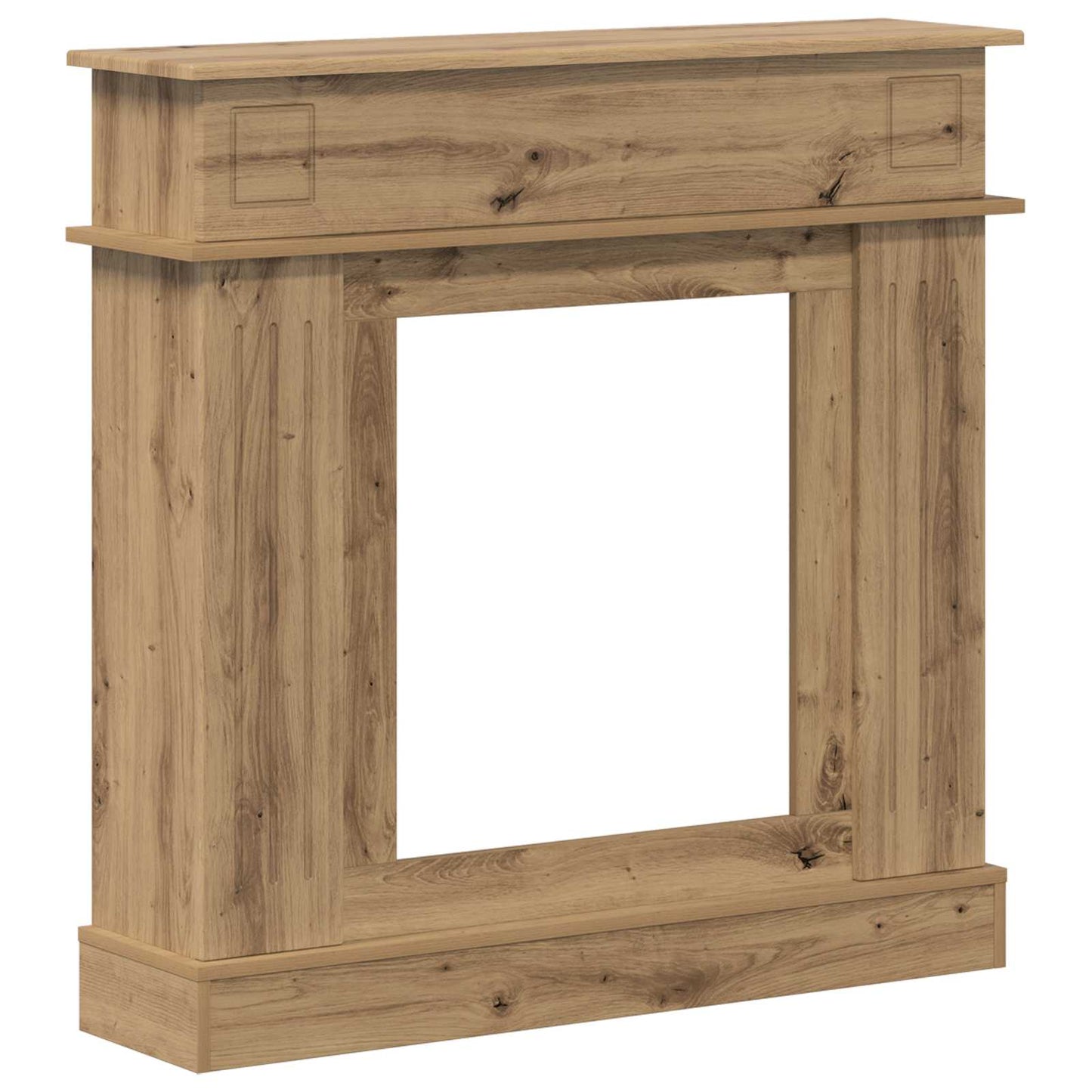 vidaXL Περίβλημα τζακιού Artisan Δρυς 102 x 26 x 100 εκ