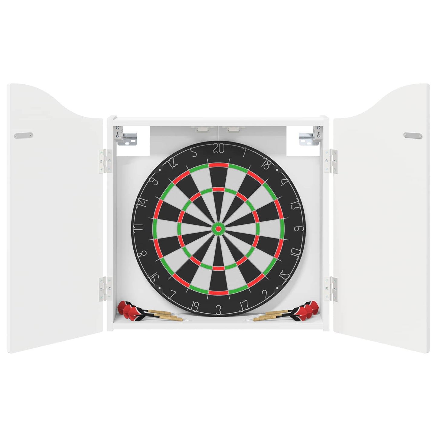 vidaXL Ντουλάπα Πινάκων Βελών Λευκό 56 x 12 x 63 εκ Επεξεργασμένο Ξύλο