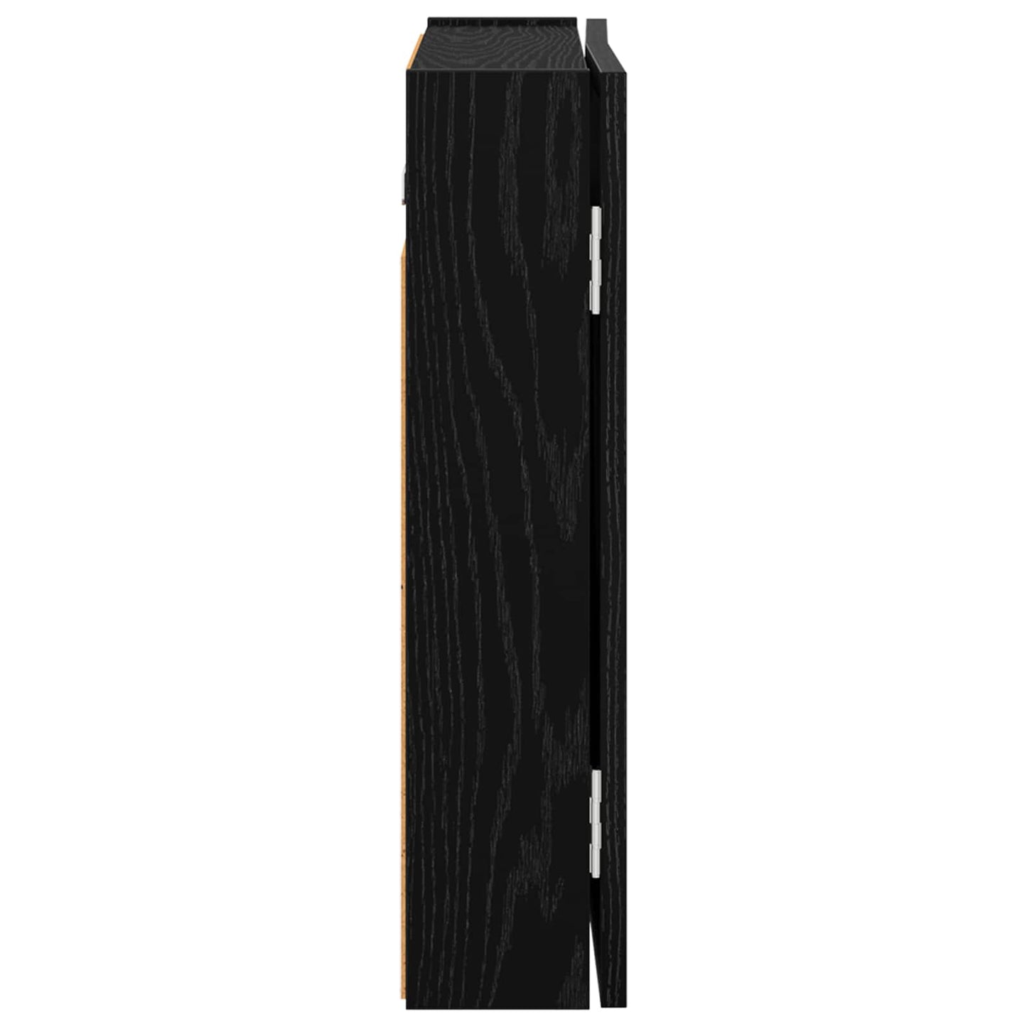 vidaXL Ντουλάπα Πινάκων Βελών Μαύρη Δρυς 56 x 12 x 53,5 εκ.
