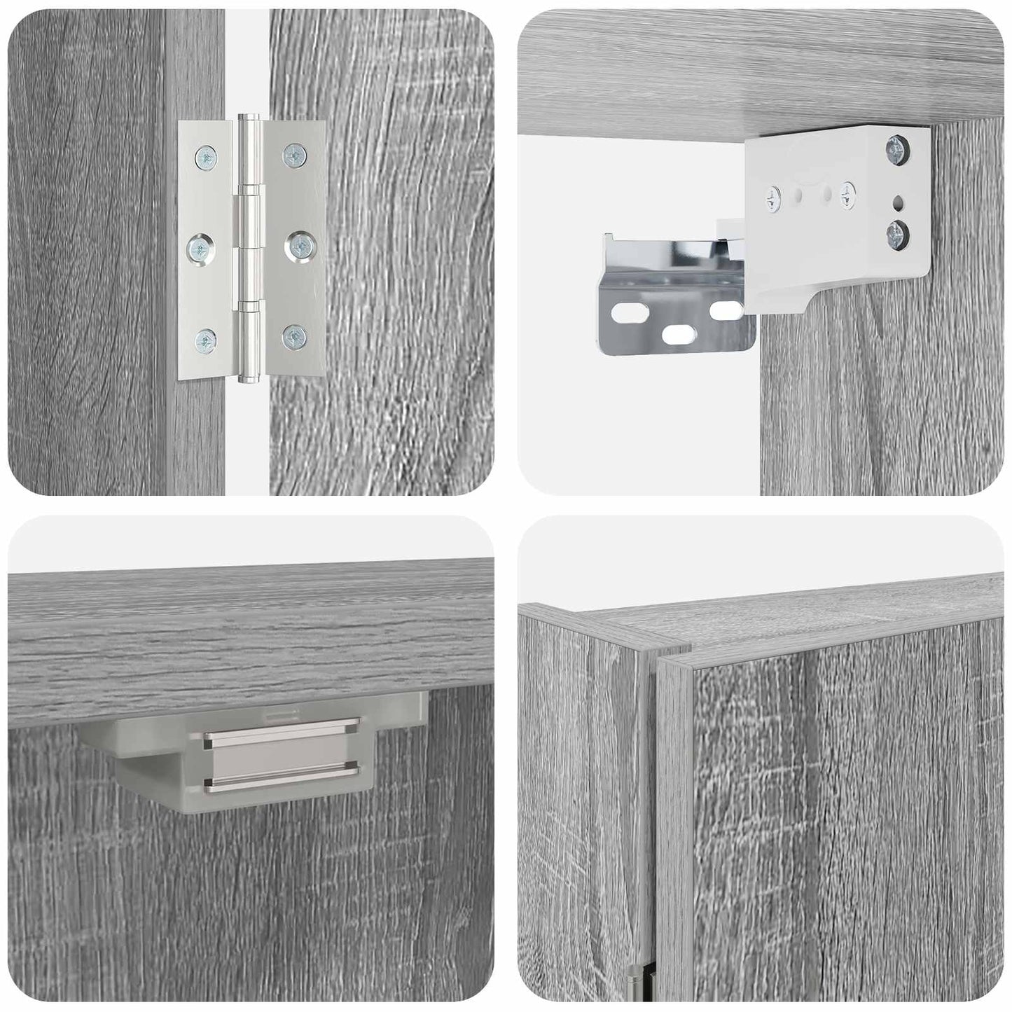 vidaXL Ντουλάπα Πινάκων Βελών Γκρι Sonoma 56 x 12 x 53,5 εκ.