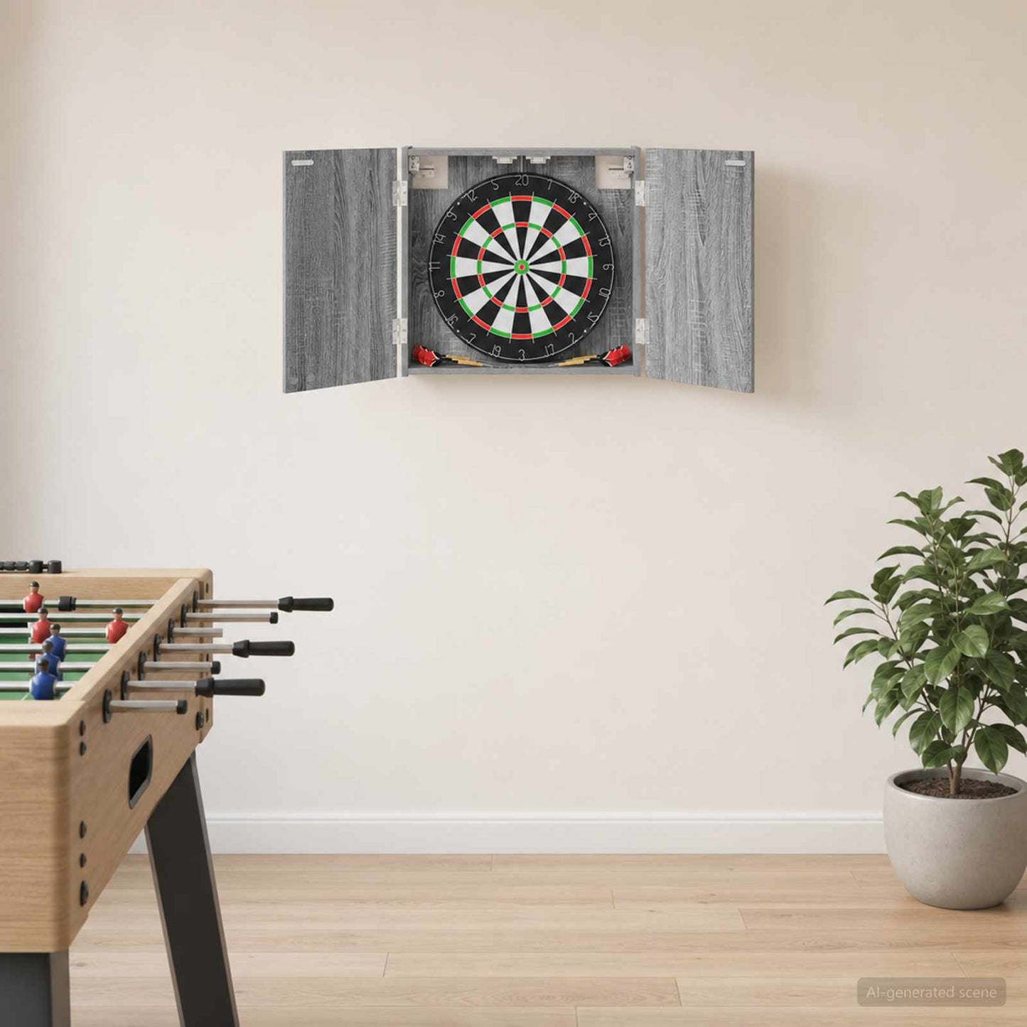 vidaXL Ντουλάπα Πινάκων Βελών Γκρι Sonoma 56 x 12 x 53,5 εκ.