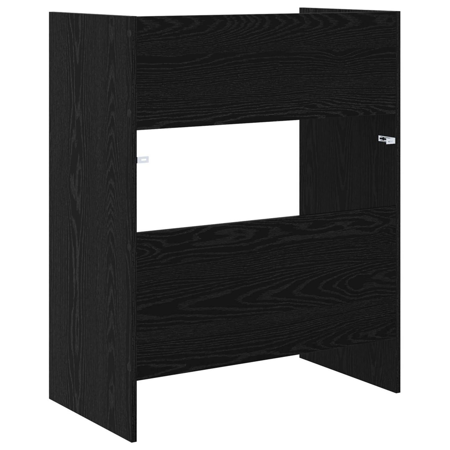 vidaXL Πίνακας DJ Μαύρη Δρυς 102 x 45 x 102 εκ. Επεξεργασμένο Ξύλο