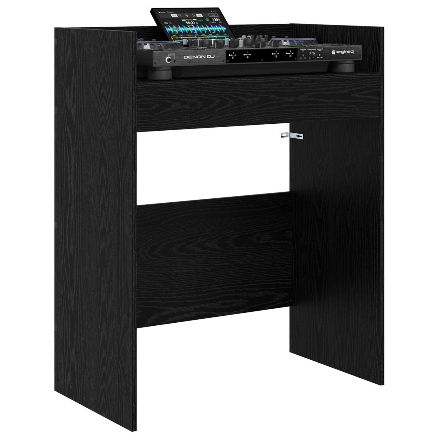 vidaXL Πίνακας DJ Μαύρη Δρυς 102 x 45 x 102 εκ. Επεξεργασμένο Ξύλο