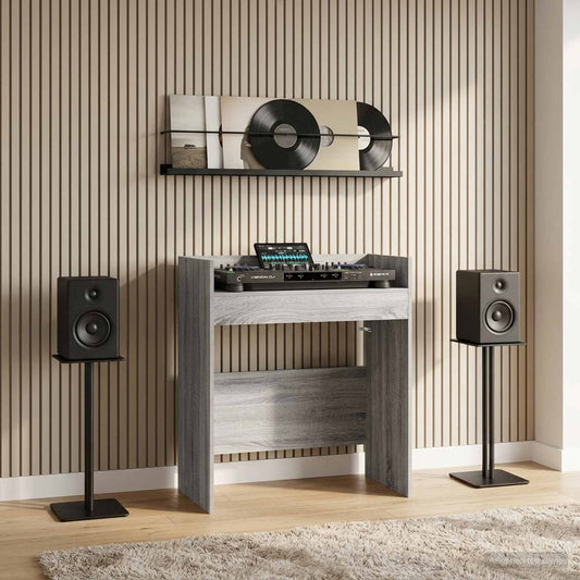 vidaXL Πίνακας DJ Γκρι Sonoma 102 x 45 x 102 εκ. Επεξεργασμένο Ξύλο