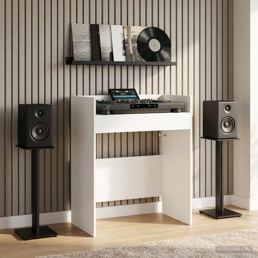 vidaXL Πίνακας DJ Λευκό 82 x 45 x 102 εκ. Επεξεργασμένο Ξύλο