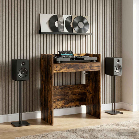 vidaXL Πίνακας DJ Καπνισμένο Ξύλο Δρυός 82 x 45 x 102 εκ.