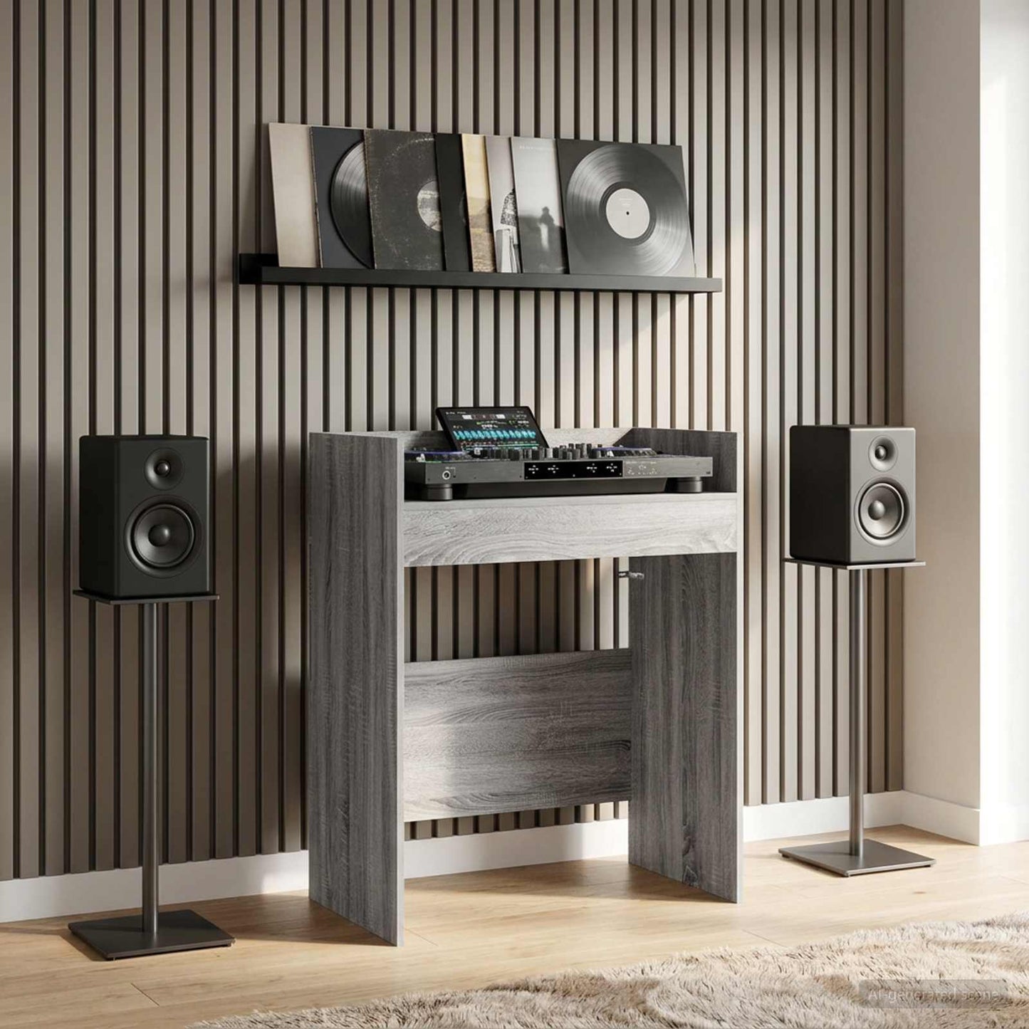 vidaXL Πίνακας DJ Γκρι Sonoma 82 x 45 x 102 εκ. Επεξεργασμένο Ξύλο