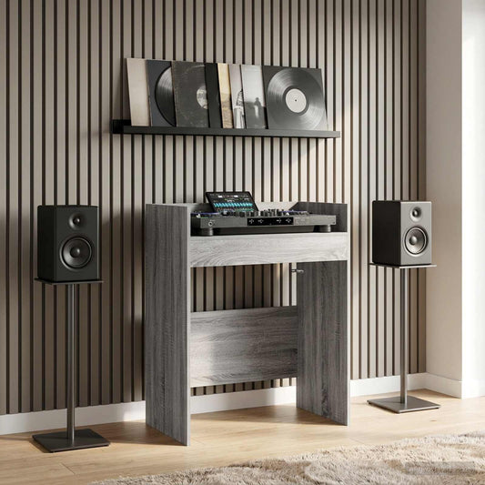vidaXL Πίνακας DJ Γκρι Sonoma 82 x 45 x 102 εκ. Επεξεργασμένο Ξύλο