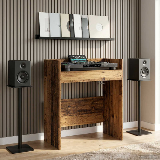 vidaXL Πίνακας DJ Παλαιωμένο ξύλο 82 x 45 x 102 εκ. Επεξεργασμένο Ξύλο