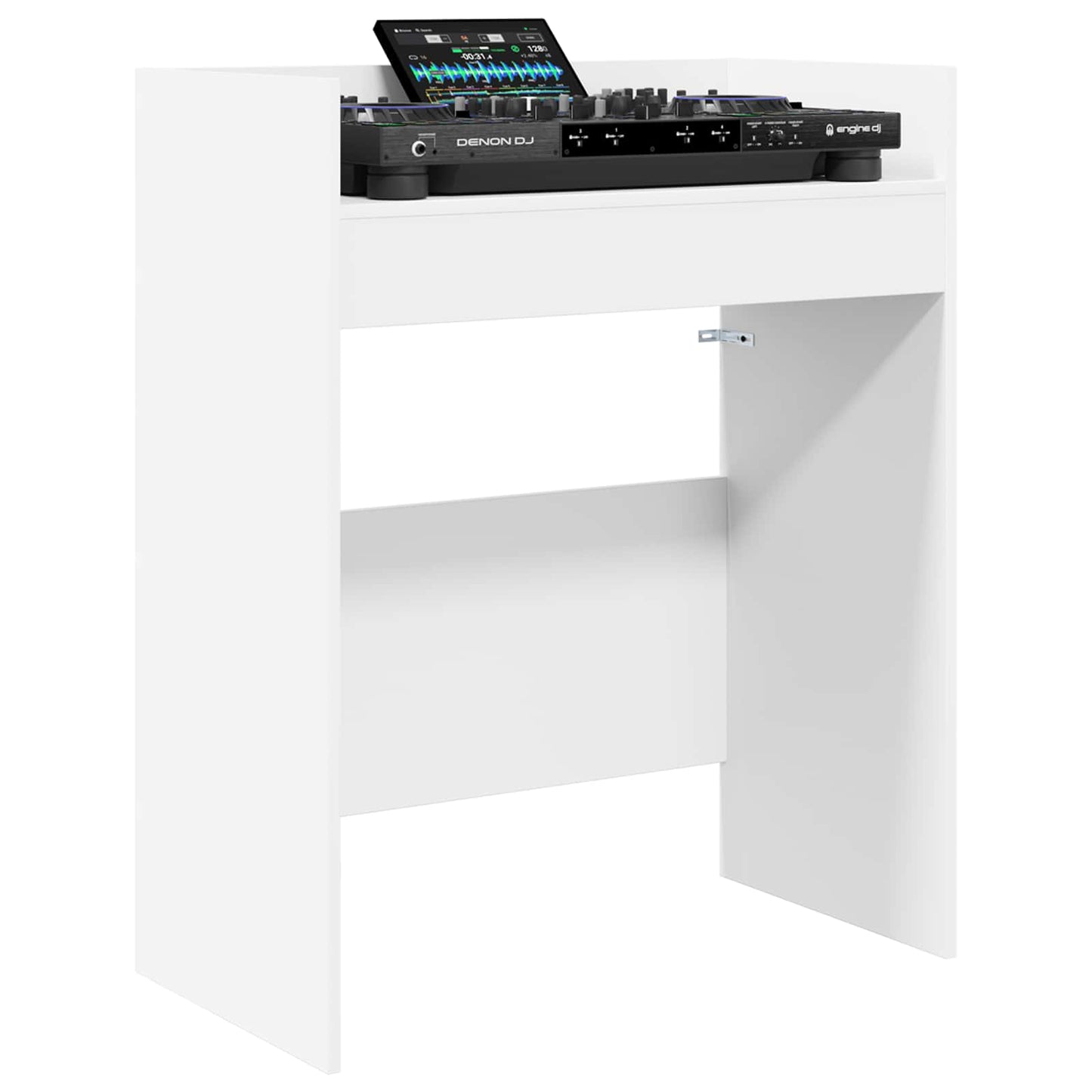 vidaXL Πίνακας DJ Λευκό 62 x 45 x 102 εκ. Επεξεργασμένο Ξύλο