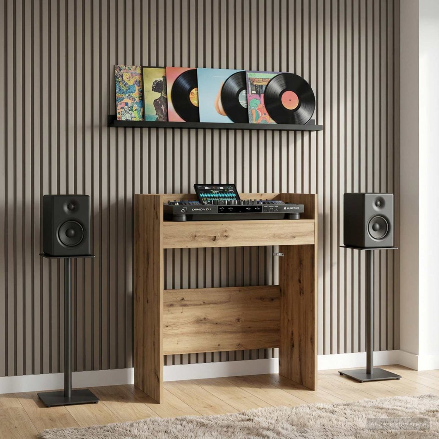 vidaXL Πίνακας DJ Artisan Δρυς 62 x 45 x 102 εκ. Επεξεργασμένο Ξύλο