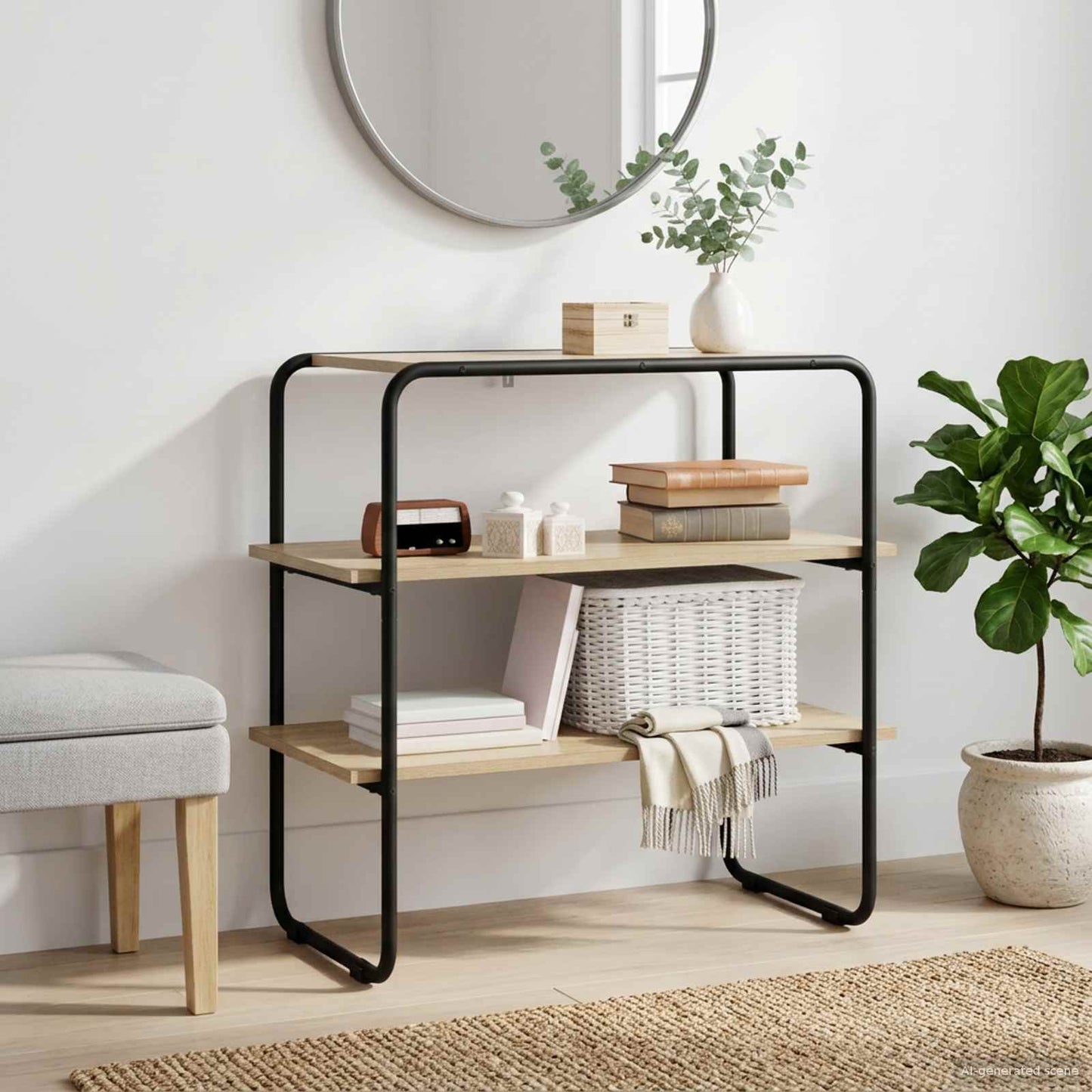 vidaXL Τραπέζι κονσόλας Sonoma Δρυς 80 x 41 x 75 εκ Επεξεργασμένο Ξύλο