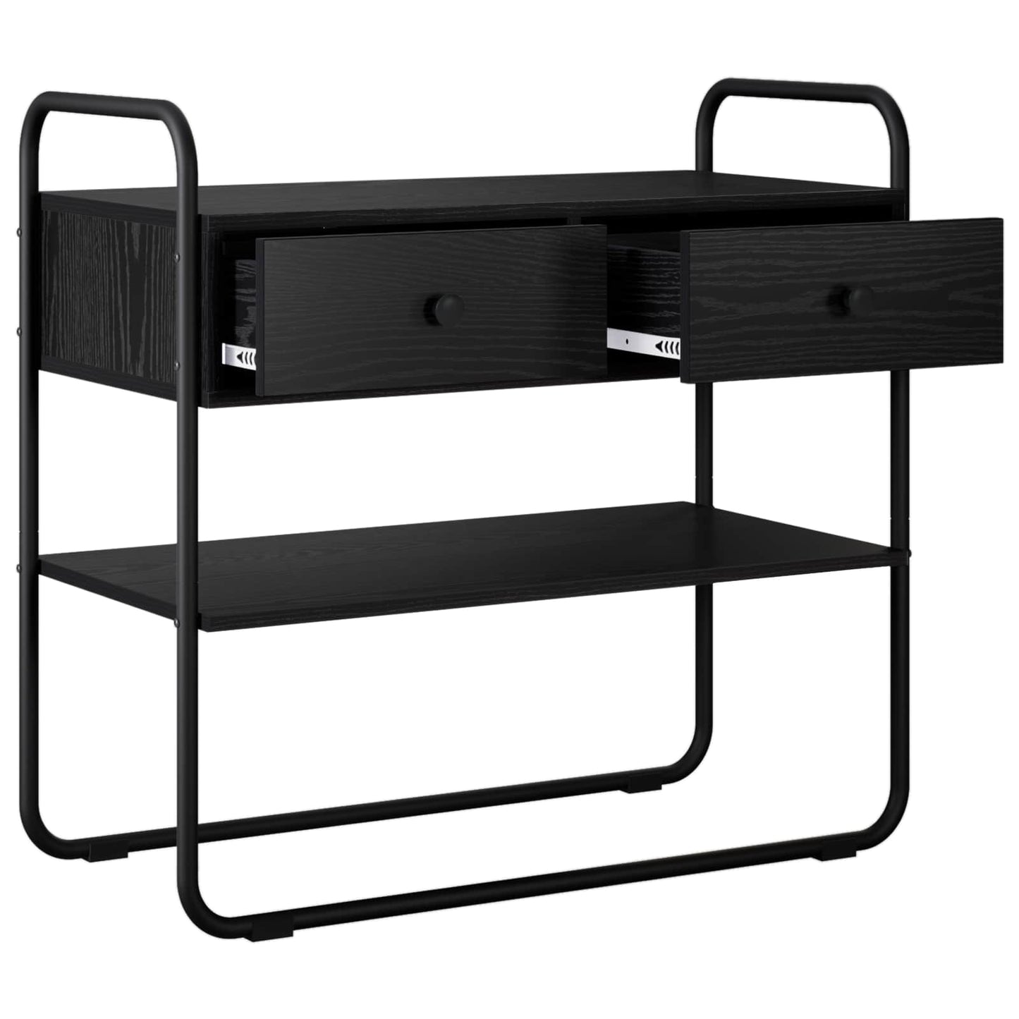 vidaXL Τραπέζι κονσόλας Μαύρη Δρυς 100 x 40 x 75 cm Επεξεργασμένο Ξύλο