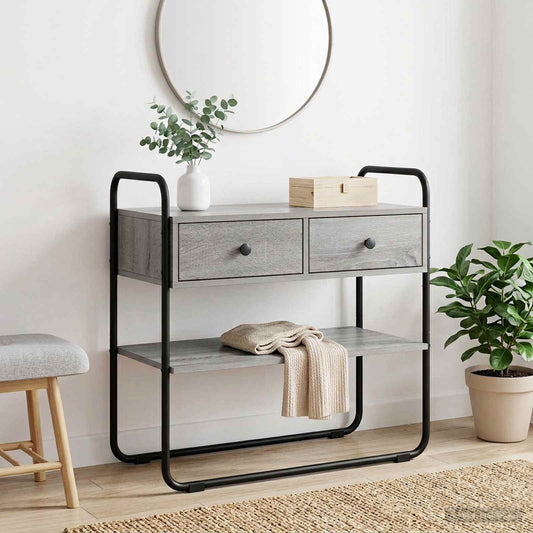 vidaXL Τραπέζι κονσόλας Γκρι Sonoma 100 x 40 x 75 cm