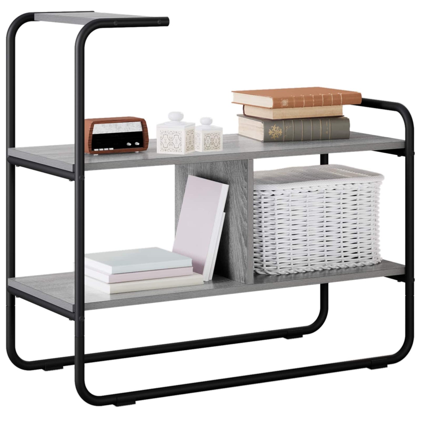 vidaXL Τραπέζι κονσόλας Γκρι Sonoma 80 x 35 x 75 cm Επεξεργασμένο Ξύλο