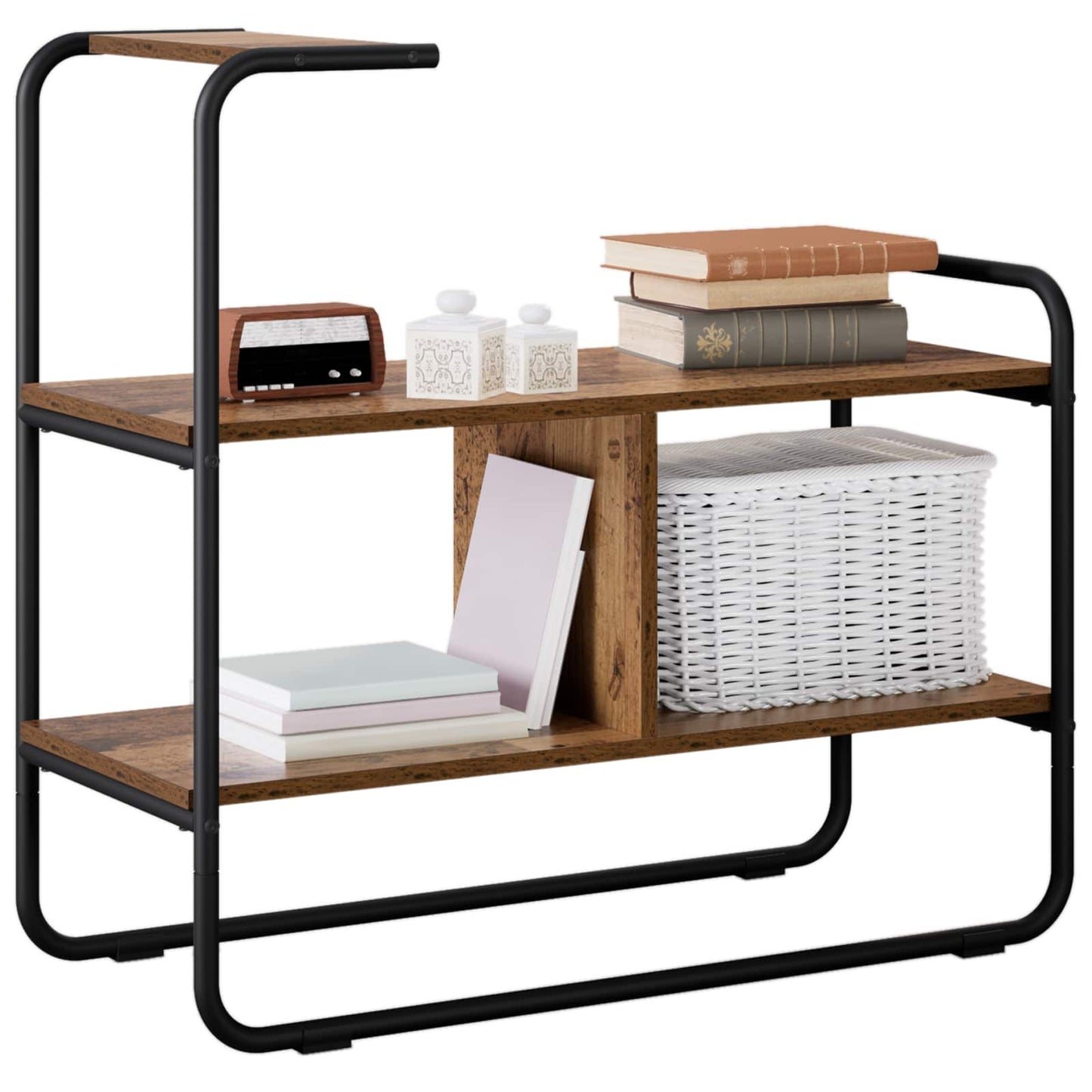 vidaXL Τραπέζι κονσόλας Παλαιωμένο ξύλο 80 x 35 x 75 cm