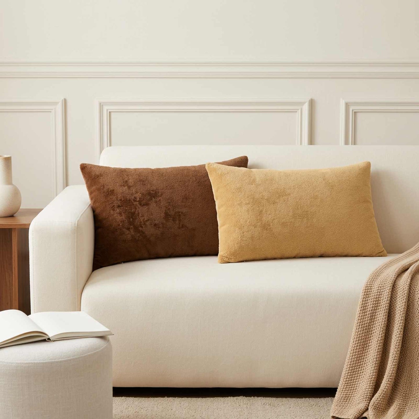 vidaXL Μαξιλάρι Ρίψης 6 τμχ. HEERLEN Taupe 30 x 50 cm Φανέλα