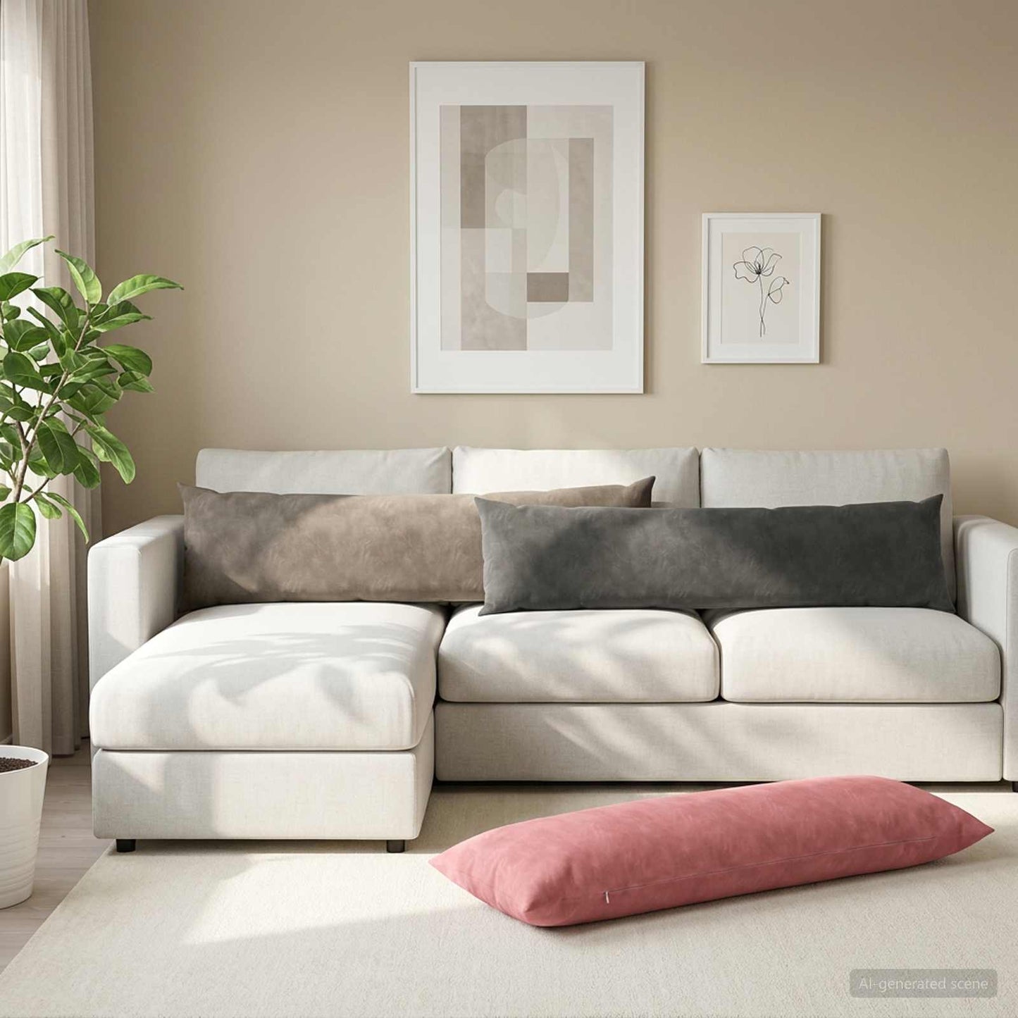 vidaXL Μαξιλάρι με μαξιλάρι HEERLEN Σκούρο Γκρι 40 x 145 εκ. Βελούδο