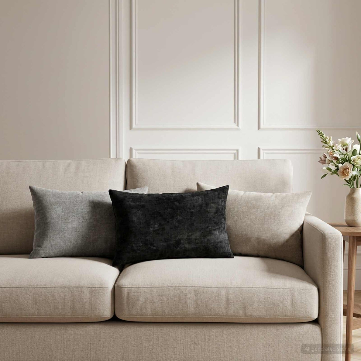 vidaXL Μαξιλάρι 2 τμχ. HEERLEN Ανθρακί 30 x 50 cm Ύφασμα Chenille