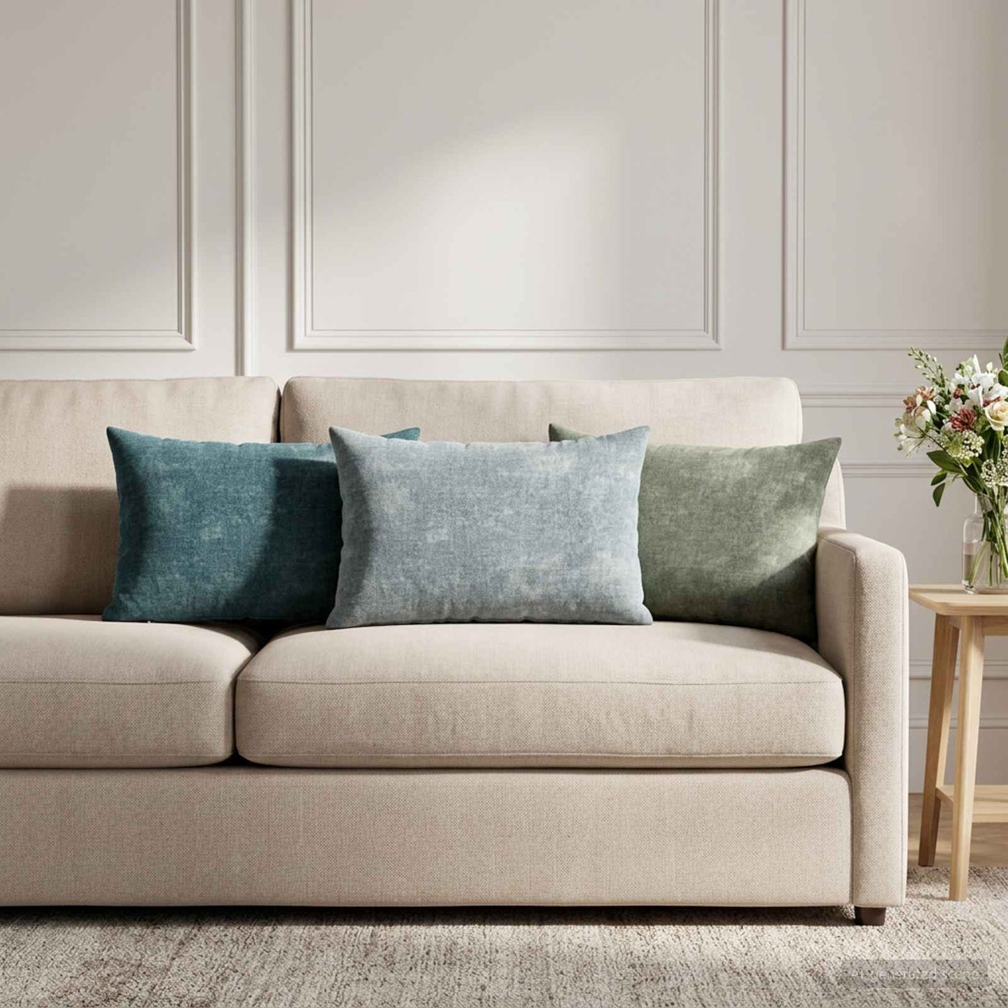 vidaXL Μαξιλάρι 2 τμχ. HEERLEN Γαλάζιο 30 x 50 cm Ύφασμα Chenille