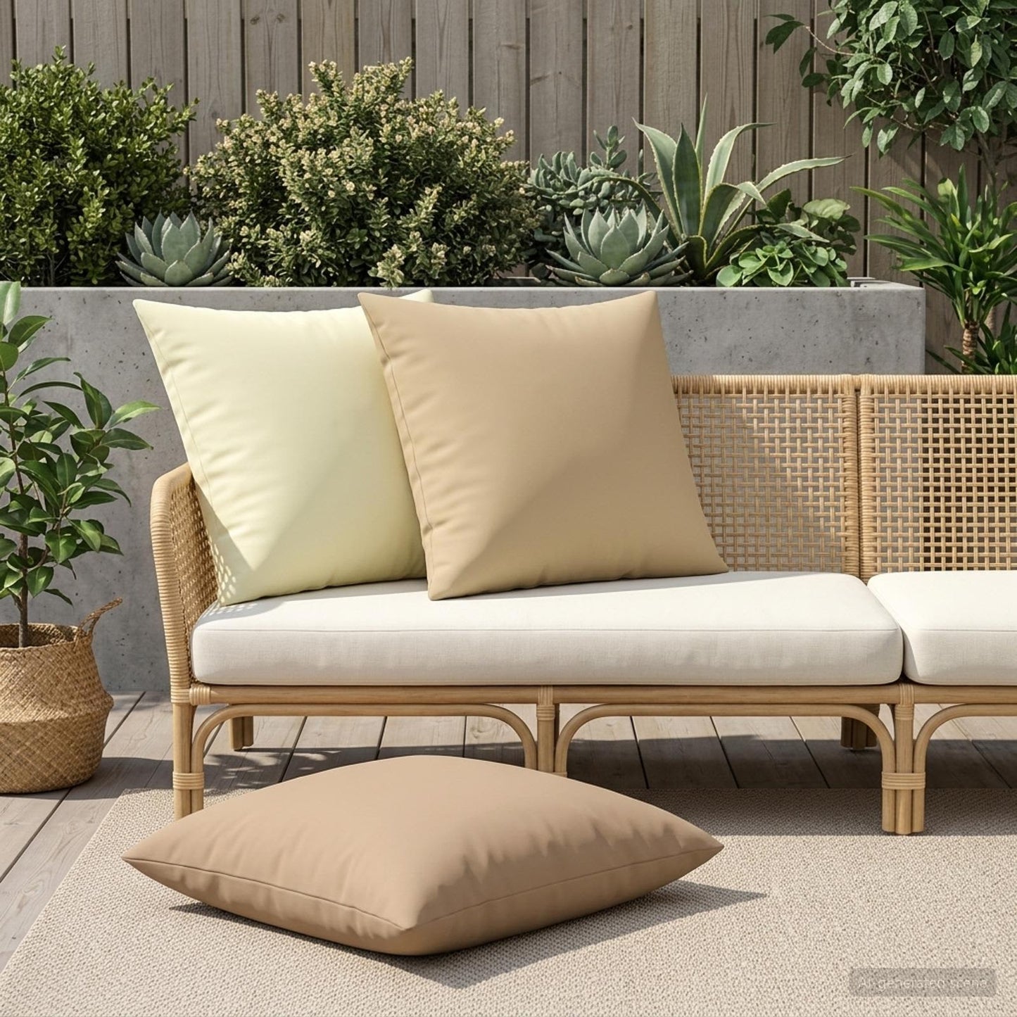 vidaXL Μαξιλάρι 2 τμχ. HEERLEN Taupe 65 x 65 εκ. Πολυεστέρας