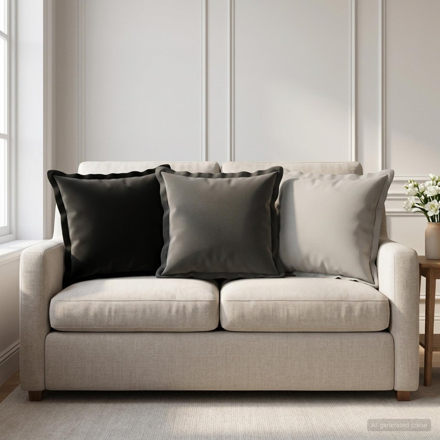 vidaXL Μαξιλάρι με μαξιλάρι HOUTEN 6 τμχ. Ανθρακί Πολυεστέρας