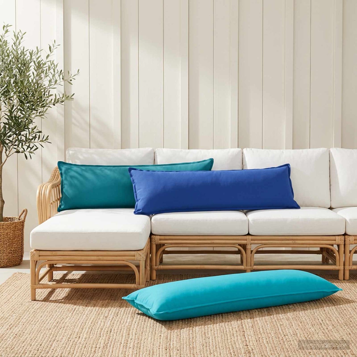 vidaXL Μαξιλάρι HOUTEN Βασιλικό Μπλε 40 x 145 εκ. Πολυεστέρας