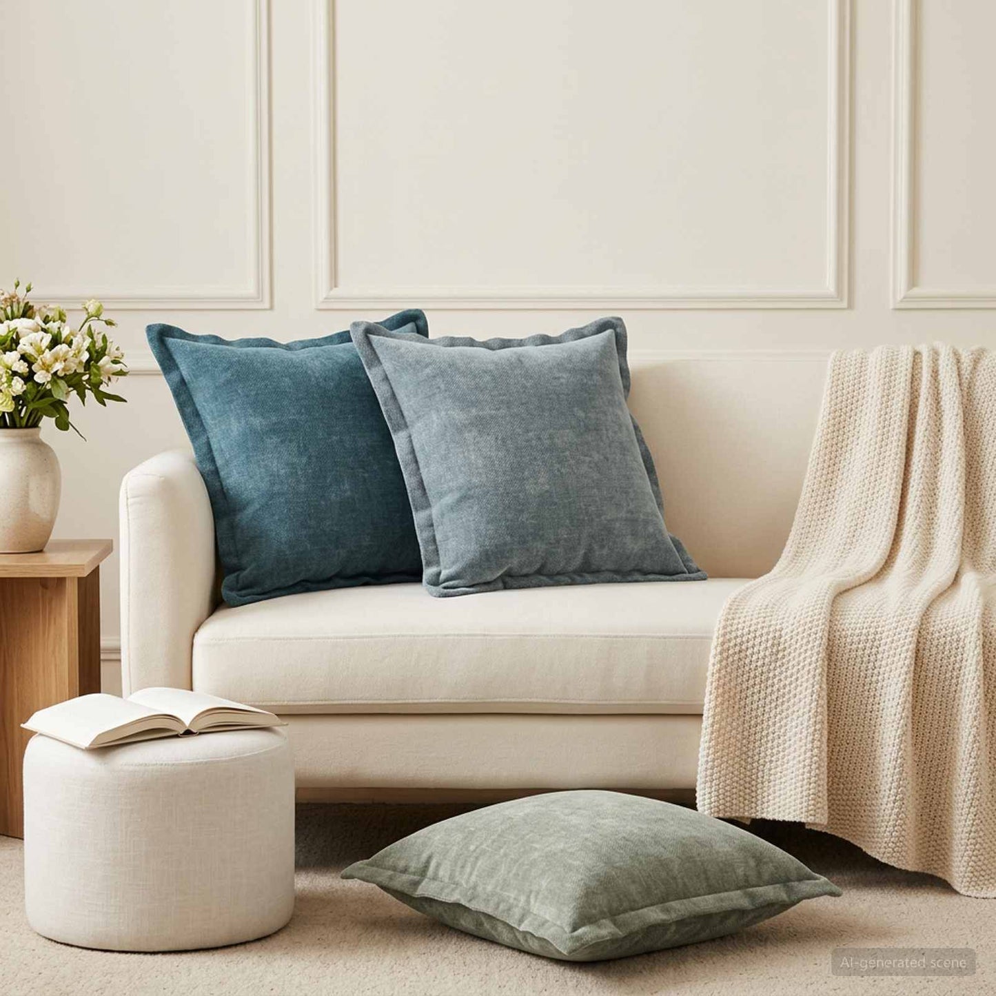vidaXL Μαξιλάρι 6 τμχ. HOUTEN Πράσινο 50 x 50 cm Ύφασμα Chenille