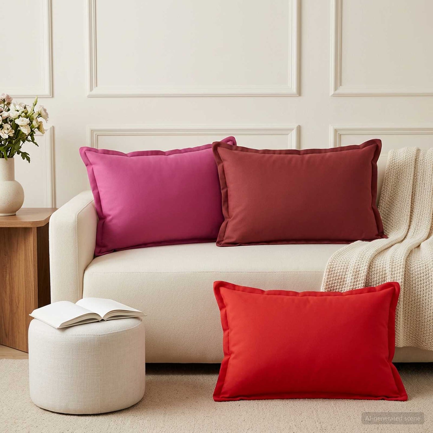 vidaXL Μαξιλάρι 2 τμχ. HOUTEN Ροζ 50 x 75 cm Πολυεστέρας